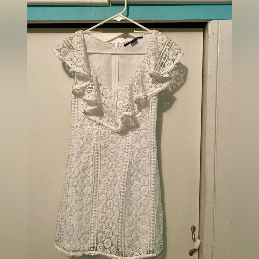 French Connection White Lace Massey Dress